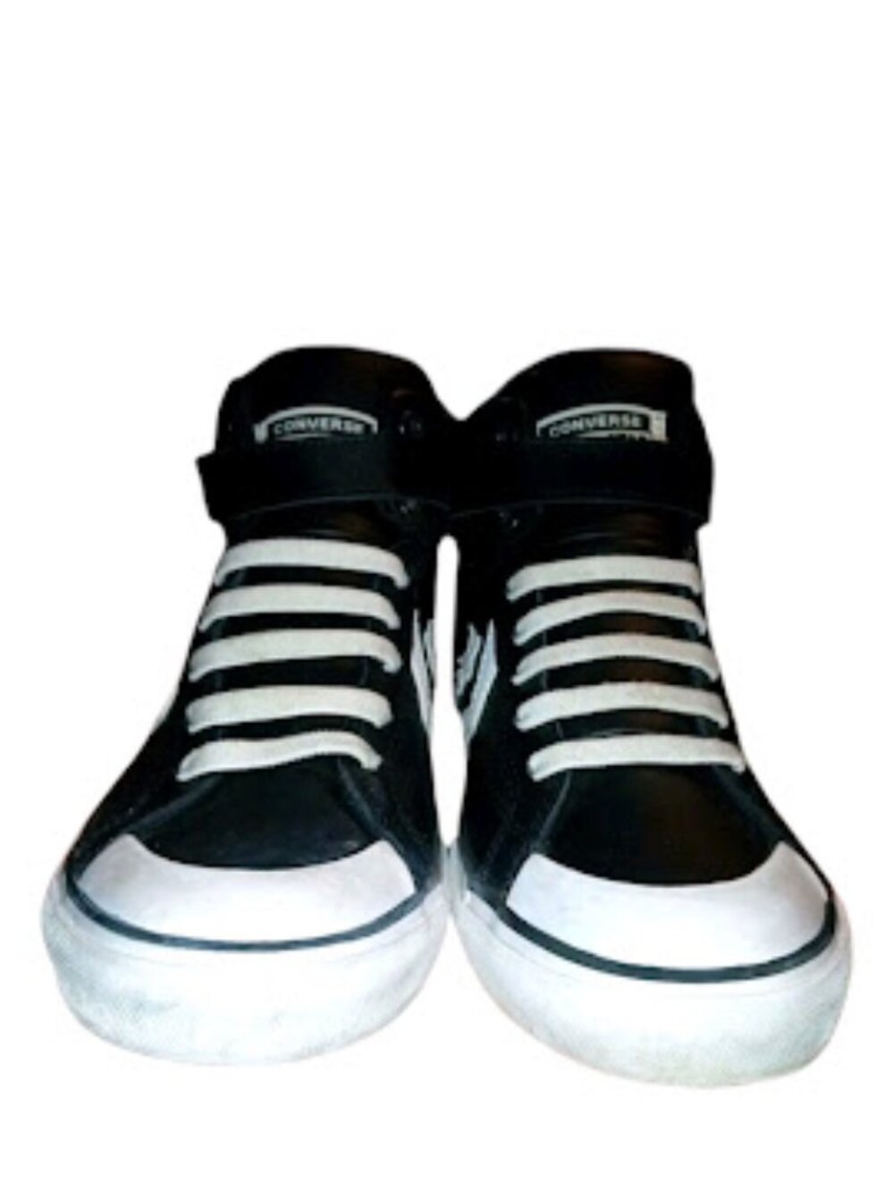Converse All‑Star Black Leather Hi‑Top Youth Sz 5
